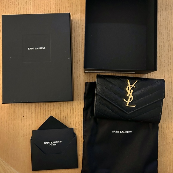 Yves Saint Laurent Accessories - YSL Black Wallet